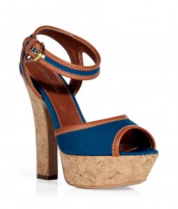 Indigo Cork Platform Sandals