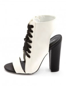 Lace-up Snakeskin Heel