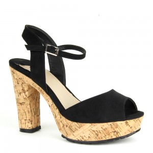 Mid Peep Toe Strappy Heel