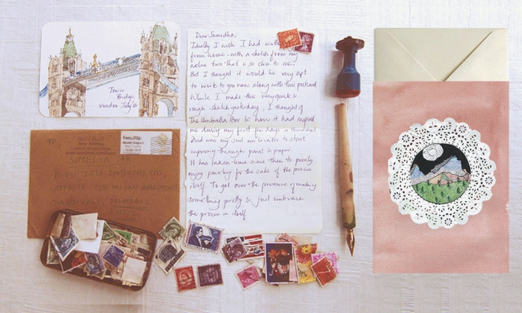 Mumbai-based artist Sumedha Sah is bringing back the practice of handwritten letters through The Snail Mail Project