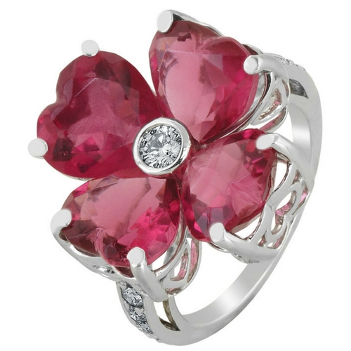 diamond floral ring