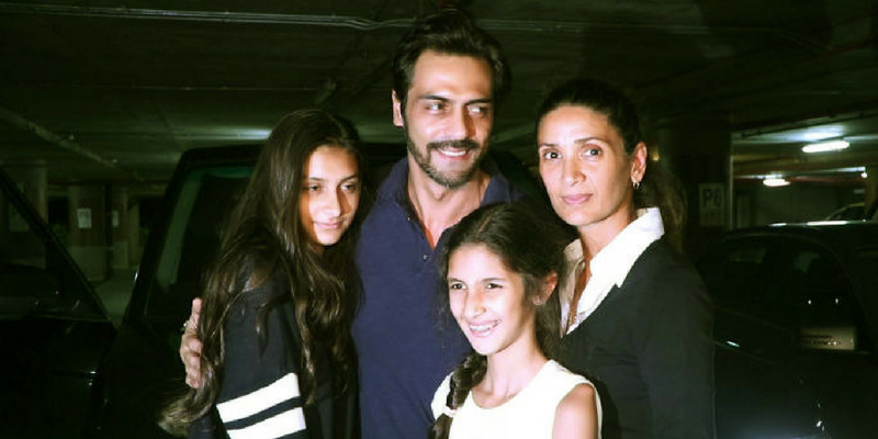 Family photo of Arjun Rampal